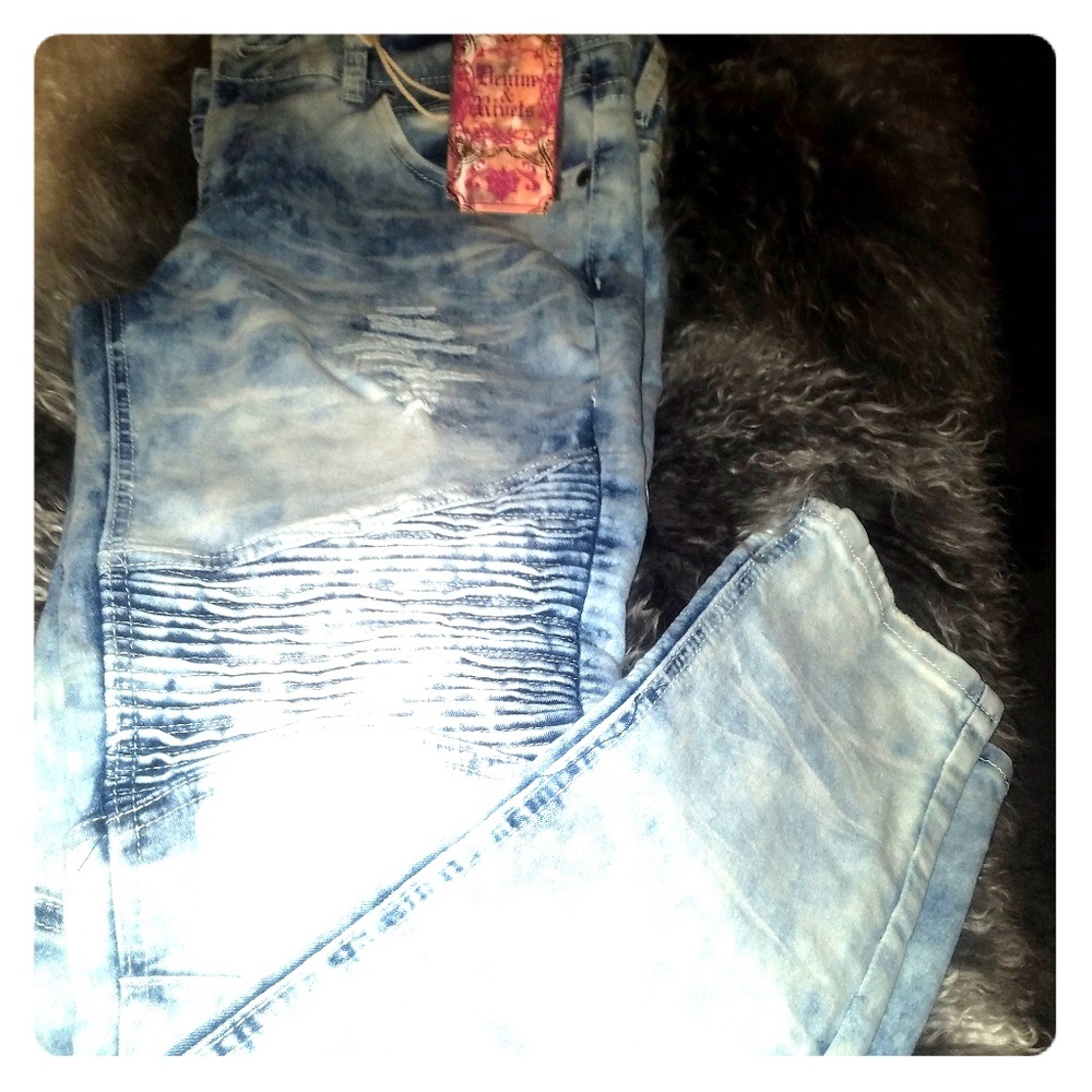 Moto jeans distressed